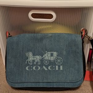 Coach denim crossbody